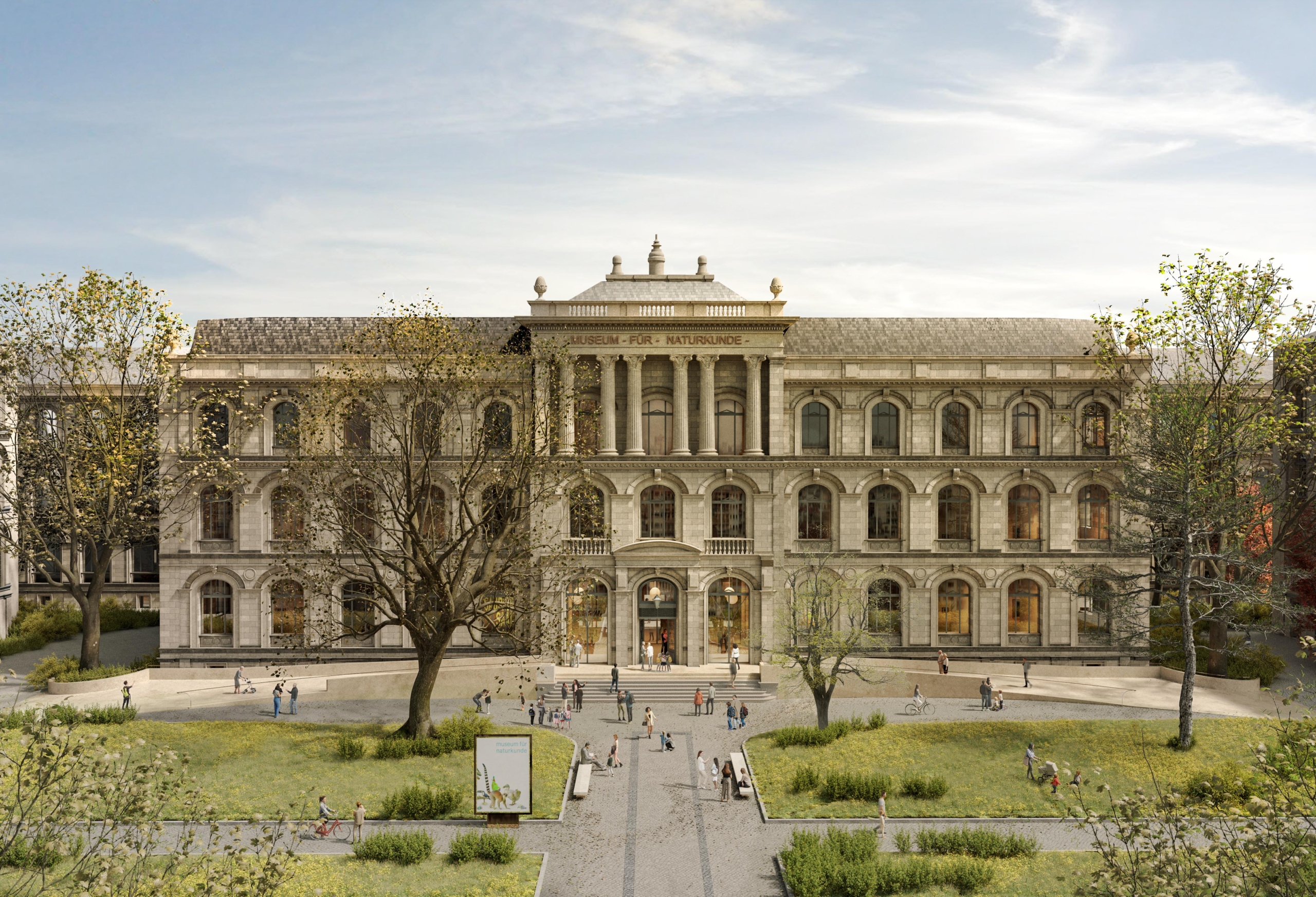 Außenvisualisierung Wissenschaftscampus für das Naturkundemuseum | SHA Scheffler Helbich Architekten