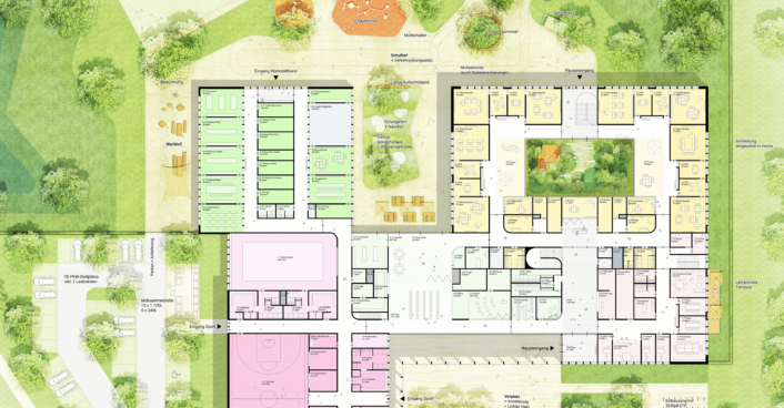 EG Grundriss - Neubau einer Förderschule in Lünen | SHA Scheffler Helbich Architekten