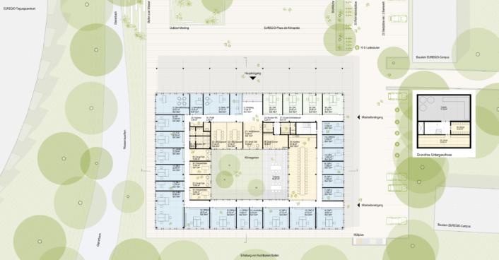 Grundriss - Euregio Geschäftsstelle Gronau | SHA Scheffler Helbich Architekten